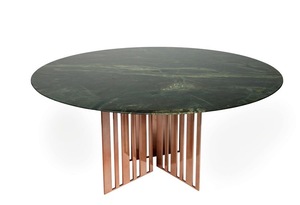 Premium Contemporary <b>Coffee</b> <b>Table</b> Featuring Natural Marble Top and Elegant Handcrafted Metal Stand - Product Image 2