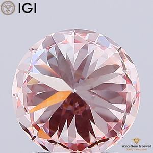 เพชร CVD ที่ได้รับการรับรองจาก IGI ขนาด 8.09 มม. รูปทรงกลม น้ำหนัก 2.00 กะรัต ความสะอาดระดับ VVS2 สีชมพูสดใสแฟนซี สำหรับแหวนเพชรเม็ดเดี่ยวสุดหรู - Product Image 6