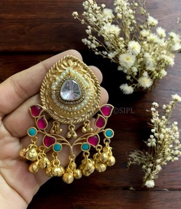 Broches de Borla Chapados en Oro con Cristales de Imitación y Perlas para Mujer, Accesorios para Bodas, Compromisos y Fiestas - Product Image 5