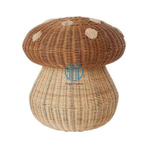 Natural Handmade Rattan Mushroom Basket Kids Toy Storage Basket Woven Nursery Organizer Boho Home Decor Montessori Storage - Product Image 4