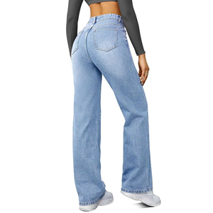 Jeans Anchos de Mezclilla para Mujer 2026, Estilo Hip Hop, de Alta Calidad, Transpirables, Casuales, con Logo en la Cintura, para Invierno y Verano - Product Image 4