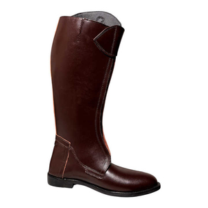 Botas de equitación de color sólido, de cuero sintético, con punta cerrada y diseño de cremallera para uso ecuestre. - Product Image 2