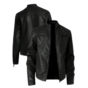 Chaqueta de Cuero Sintético PU Personalizada al por Mayor, OEM ODM, Chaqueta de Motero de Cuero Sintético para Hombre, Vegana, Ecológica, Libre de Azo, Proveedor y Fabricante al por Mayor - Product Image 5