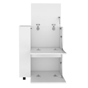 Tully due-Pull giù porta carrello di stoccaggio con scaffali aperti e armadi Bar - Product Image 5