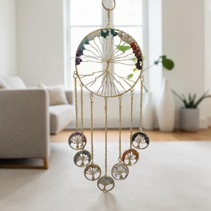 Wholesale Seven Chakra Tree of Life Crystal Wall Hanging | DIY Christmas Home Decoration Meditation & Feng Shui - Product Image 4