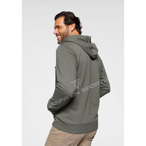 Sudaderas con Cremallera Personalizadas para Hombre, 100% Algodón, Tejido Sólido, Transpirable, de Secado Rápido, Talla Grande, Unisex - Product Image 5