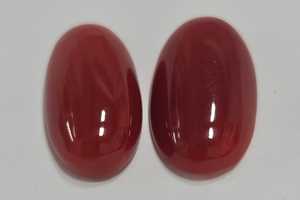 ปะการังสีแดงธรรมชาติจากอิตาลี รูปทรงแบนรูปไข่ สีเลือดแดง คุณภาพดี สำหรับทำเครื่องประดับ - Product Image 2