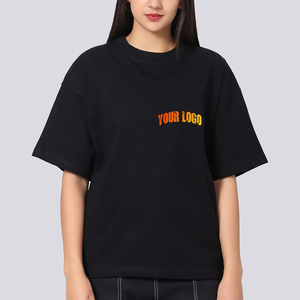 เสื้อยืดยูนิเซ็กซ์ 150GSM เนื้อผ้านุ่ม ทรงหลวม สวมใส่สบาย สีดำ สีขาว พิมพ์ลายได้ตามต้องการ สำหรับผู้ชายและผู้หญิง ตลาดยุโรปและอเมริกา - Product Image 1