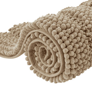 Tapis de douche en chenille à rayures, séchage rapide, personnalisable avec logo, style tendance pour sécher les pieds - Product Image 1