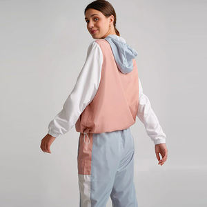 Conjunto Deportivo de Invierno para Mujer, Talla Grande, Chaqueta Cortavientos de Nailon con Cierre, Ligera, Impermeable, Transpirable, con Forro Polar - Product Image 4