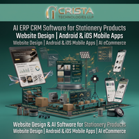 Logiciel ERP CRM IA pour la conception de sites web de papeterie, applications mobiles Android iOS, plugin WordPress Shopify, e-commerce IA