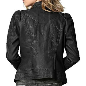 Chaqueta de Cuero para Mujer, Estilo Urbano, Hecha a Medida en Pakistán, Transpirable, Chaqueta de Cuero Sólido para Mujer, Chaquetas de Cuero de Alta Calidad - Product Image 4