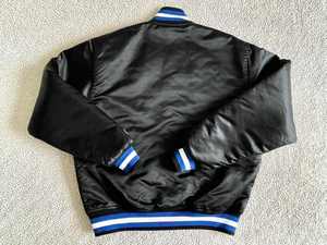 Custom Premium Satin Varsity Jacket 2026 Black Orlando Magic Retro Bomber Sports Jacket with Tackle Twill <b>Applique</b> Logos HD - Product Image 5