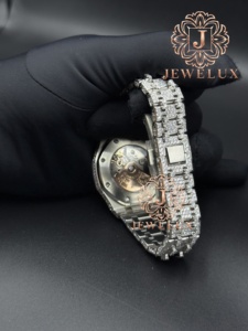 Reloj de Lujo con Diamantes Moissanite y Logotipo Personalizado, Estilo Hip Hop, Acero Inoxidable, para Hombre, Disponible para Exportación - Product Image 3