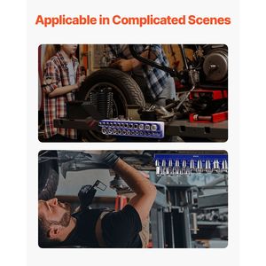 Set di Attrezzi per Riparazione Auto 3 Pezzi, Vassoi Magnetici per Bussole da 1/4, 3/8, 1/2 con Etichette Trasparenti, Organizzatore Magnetico per Bussole - Product Image 6