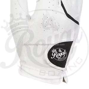 Gants de golf Grace White en cuir véritable respirant unisexe personnalisables pour droitier, ensemble pour homme, couleurs personnalisées pour le sport, antidérapants - Product Image 2