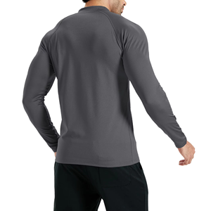 T-shirt de compression à manches longues pour homme, respirant, anti-humidité, en tissu extensible, pour la gym, avec logo personnalisé, vente en gros, vêtements de sport - Product Image 4
