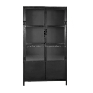 Haute sur demande fer noir couleur fer côté conseil avec 2 noir porte armoire salon meubles au prix de gros côté conseil - Product Image 1