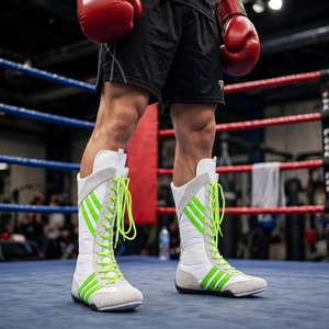 Driftwear Impex OEM Factory Custom Lace-Up Boxing Wrestling Shoes Lightweight Ankle Support Tall Ring Boots for Professional - Product Image 3