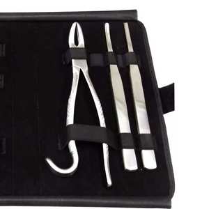 Extracteur de dents de loup Burgess pour chevaux, grand modèle, 14 pièces, en acier inoxydable, de qualité chirurgicale, autoclavable, vétérinaire - Product Image 1