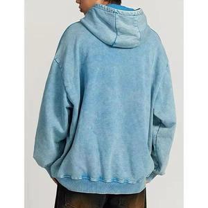 Sudadera con Capucha de Alta Calidad 100% Algodón, Lavado Ácido, Serie High Street, Estilo Vintage - Product Image 4