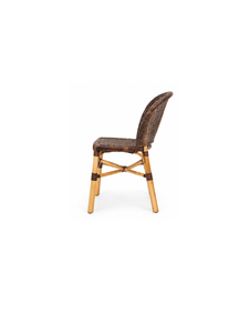 Silla de Comedor Moderna de Ratán con Patas de Madera, Diseño Contemporáneo para Muebles del Hogar, Estable y Duradera, Uso en Interiores y Exteriores - Product Image 4