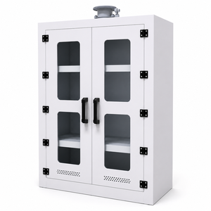 Armoire de stockage industrielle ELS Instruments en PP pour produits chimiques acides et alcalins, construction anti-corrosion, 750x550x1900mm, garantie 1 an - Product Image 1