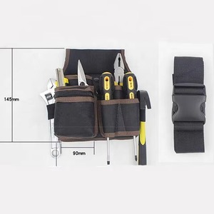 Black <b>Tool</b> <b>Belt</b> with Multiple Pockets Heavy Duty Work Organizer for Mechanics and DIY Projects - Product Image 6