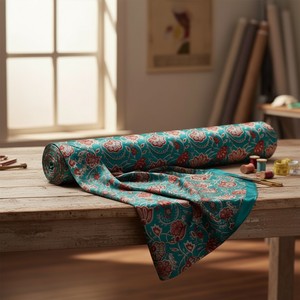 Tela de Satén de Poliéster con Estampado Floral de Primera Calidad, Textil Decorativo de Lujo para Prendas y Decoración del Hogar, Bajo MOQ, Suministro al por Mayor - Product Image 1