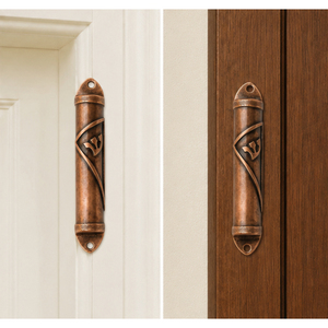 Wholesale Antique Copper Mezuzah <b>Case</b> for Home Blessing Vintage Metal Jewish Door Ornament Weatherproof Judaica Gift - Product Image 3