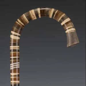 <b>Rustic</b> Horn Walking Stick Handle for Traditional <b>Wooden</b> Canes Handmade Quality Tradebyd - Product Image 1