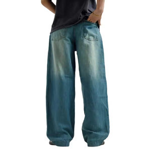 Jeans al por mayor de alta calidad, estilo lavado, ajustados, rotos, de mezclilla, personalizados, vintage, azules, para hombre - Product Image 3