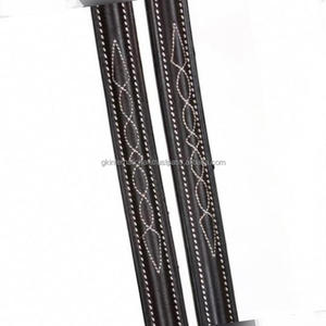 Correa de cuero para cejas de caballo, banda de cuero prémium con relleno suave y costuras de bordes, todas las formas, elegante, cosido, negro, marrón o bronceado - Product Image 3