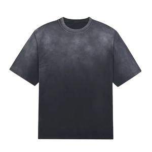 Hip Hop Heavyweight 100% camisetas de algodón de secado rápido suelto en blanco de gran tamaño lavado ácido camiseta personalizada hombres transpirable - Product Image 3