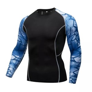 Maillot de bain intégral pour homme, manches longues, tissu personnalisé de haute qualité, impression par sublimation bleue, UPF50+, séchage rapide, spandex polyester, pour la natation et le surf - Product Image 1