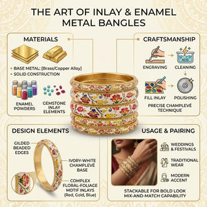 Exquisitos Brazaletes de Latón con Incrustaciones de Piedras de Colores, Joyería de Moda para Uso Festivo Tradicional - Product Image 6