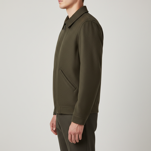 Chaqueta Bomber Unisex de Alta Calidad al por Mayor con Cierre de Cremallera, Diseño Personalizado, Cuello Alto, Tela Vaquera con Patrón Impermeable para Invierno - Product Image 2