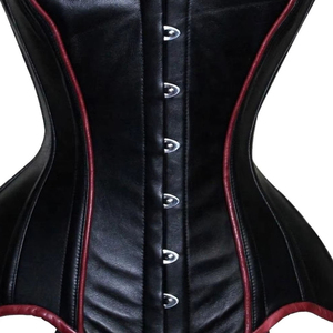 Corset respirant en toile et cuir PU grande taille pour femme - Gaine amincissante à haute compression pour usage quotidien et sportif, tailles et couleurs personnalisables - Product Image 4