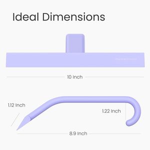 Tergivetro doccia in silicone monopezzo con gancio integrato per appendere facilmente, ideale per finestre, porte e specchi domestici - Product Image 3