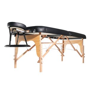 Table de massage pliante professionnelle robuste de 30 pouces de large avec lit de tatouage réglable en hauteur sur 8 niveaux pour salon de beauté - Product Image 1