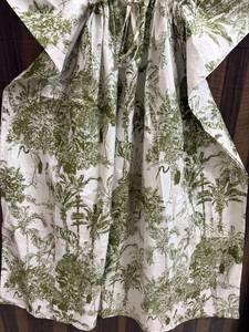 Women's Green Tropical Print Maxi <b>Kaftan</b> Dress V-neck Batwing Sleeve <b>Beach</b> Cover Summer Resort Wear Regular 100% Cotton Vacation - Product Image 6