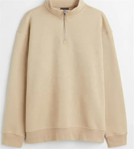 เสื้อสเวตเชิ้ตคอตั้งผ้าฝ้าย 100% ออกแบบเองได้ สำหรับฤดูหนาว ผู้ชาย ซิปครึ่งตัว สวมใส่สบาย ขายดีที่สุด - Product Image 1