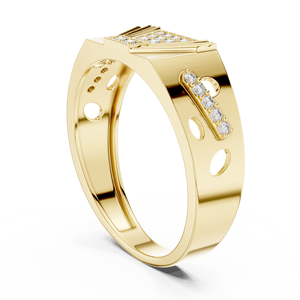 Yellow Gold Lab Grown Diamond <b>Ring</b> <b>Set</b> Rhodium Plated <b>Mens</b> Wedding Band Engagement Jewelry - Product Image 2