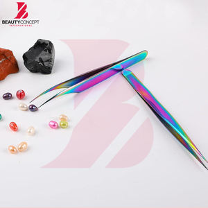 Pinzas de alta precisión para extensión de pestañas, herramienta antideslizante para injerto de pestañas naturales, herramientas de belleza para dar volumen - Product Image 6