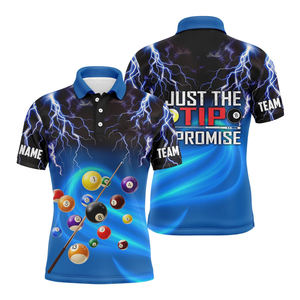 Maillots de snooker imprimés dernier cri, de haute qualité, drôles, pour équipes de billard, polos de football, polyester/coton, séchage rapide pour hommes - Product Image 2