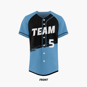 เสื้อเบสบอลแบบซับลิเมชั่นเต็มตัว ชุดกีฬาทีม ระบายอากาศได้ดี สีไม่ซีดจาง พิมพ์ลายเสื้อเบสบอลสำหรับผู้ชาย - Product Image 5