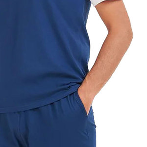 Conjunto Deportivo Econex para Hombre, Camiseta y Pantalones Cortos Deportivos Casuales Transpirables, de Secado Rápido, Tejido de Algodón de 320g, para Verano, Blanco y Morado - Product Image 6