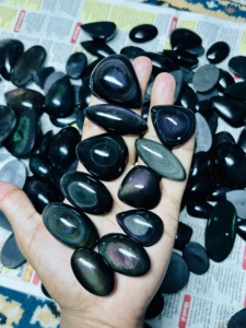 Piedra de Obsidiana Arcoíris Natural de Grado AAA, Gemas Sueltas Mixtas Hechas a Mano para Joyería, ASHU GEMS 20mm-50mm - Product Image 2