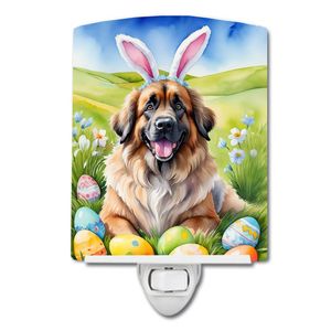 Leonberger Easter Egg Hunt Ceramic <b>Night</b> <b>Light</b> UL-Certified Compact 6x4x3 Multicolor for Bedroom Bathroom Nursery <b>Hallway</b> - Product Image 1