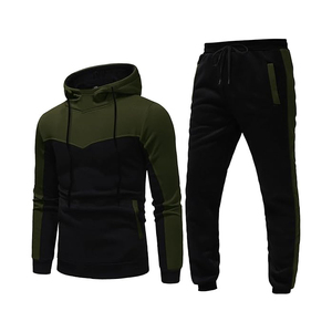 2025 Manufacturer's Customizable Men's XXL Eco-Friendly 100% Cotton Winter Fleece Sweatsuit Hooded Sportswear <b>Jogger</b> Tracksuits - Product Image 3